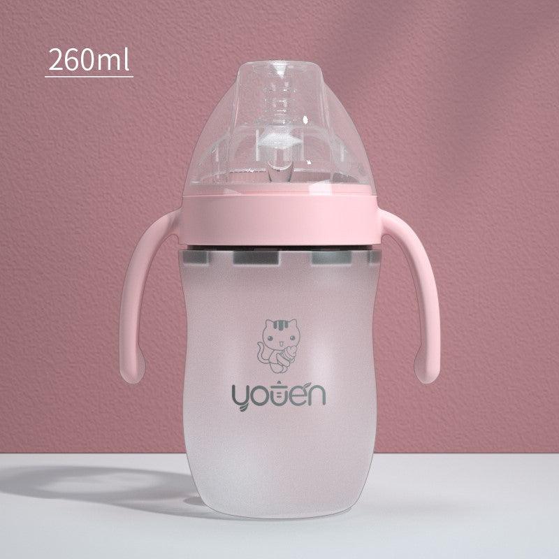 Baby Silicone Soft Anti-Drop Bottle With Straw