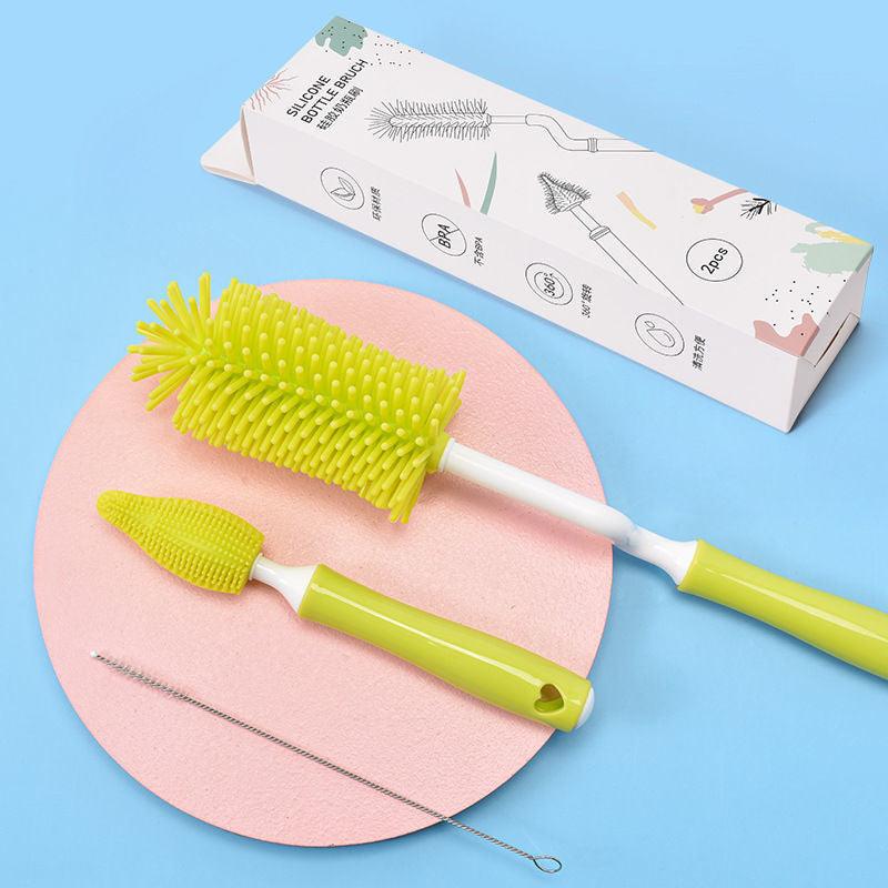 Baby Silicone Baby Bottle Brush Straw Scrubbing Baby Bottle Brush Cleaning - New Life Nest