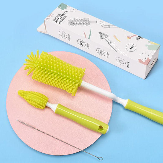 Baby Silicone Baby Bottle Brush Straw Scrubbing Baby Bottle Brush Cleaning - New Life Nest