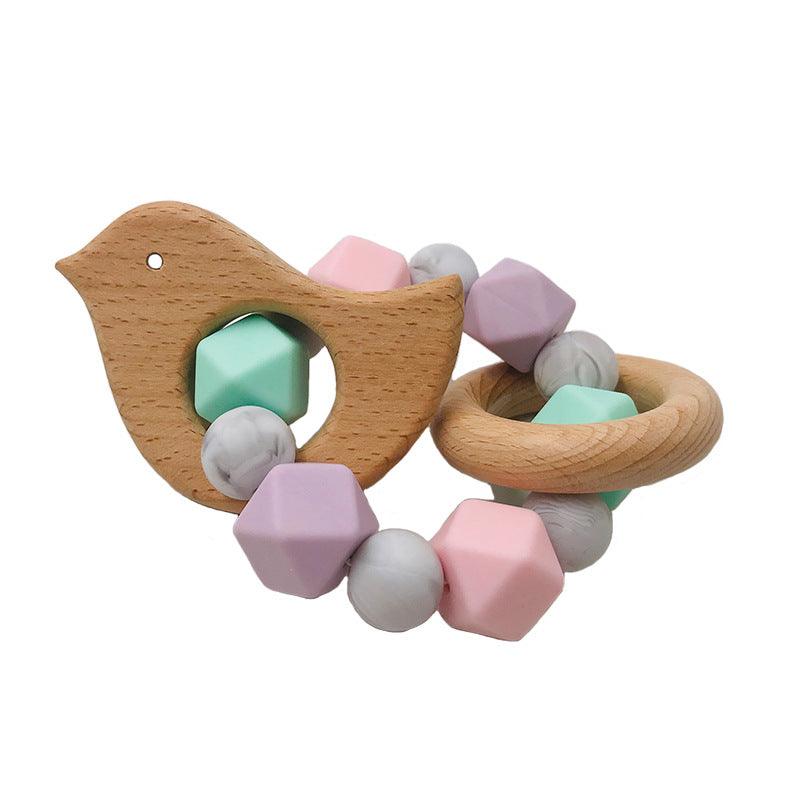 Spot  Baby Teether Bracelet Food Grade Silicone Baby Soothing Molars