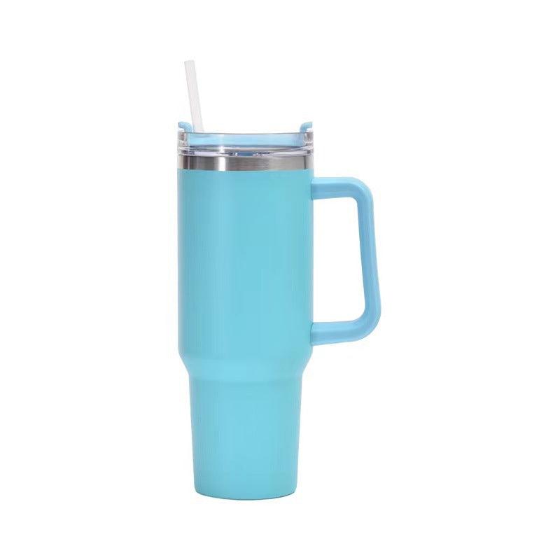 Straw Coffee/Smoothie/Water Insulation Cup With Handle Portable Stainless Steel - New Life Nest