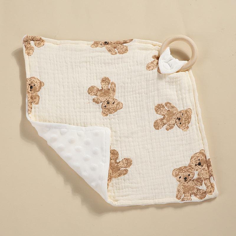 Bite Ring Double-layer Crepe Saliva Towel