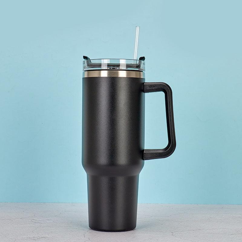 Straw Coffee/Smoothie/Water Insulation Cup With Handle Portable Stainless Steel - New Life Nest