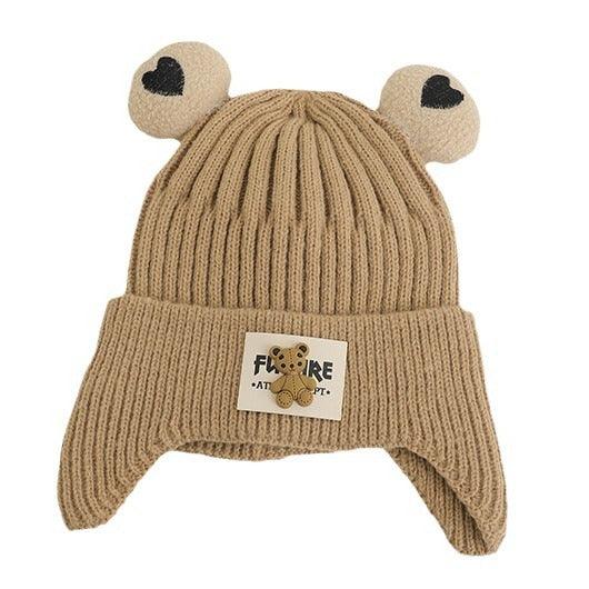 Children's Knitted Warm Bear Woolen Cap