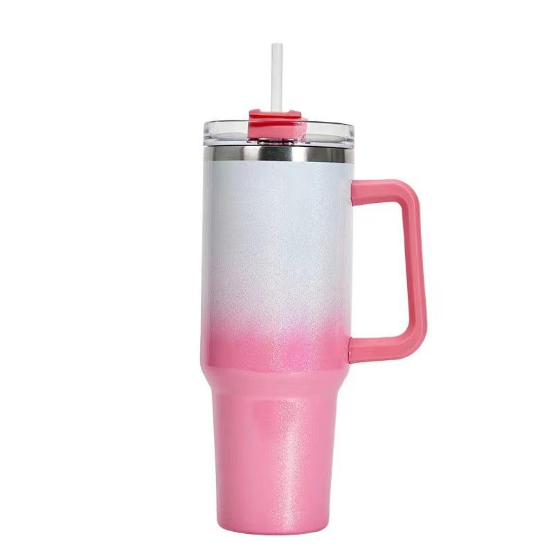 Straw Coffee/Smoothie/Water Insulation Cup With Handle Portable Stainless Steel - New Life Nest