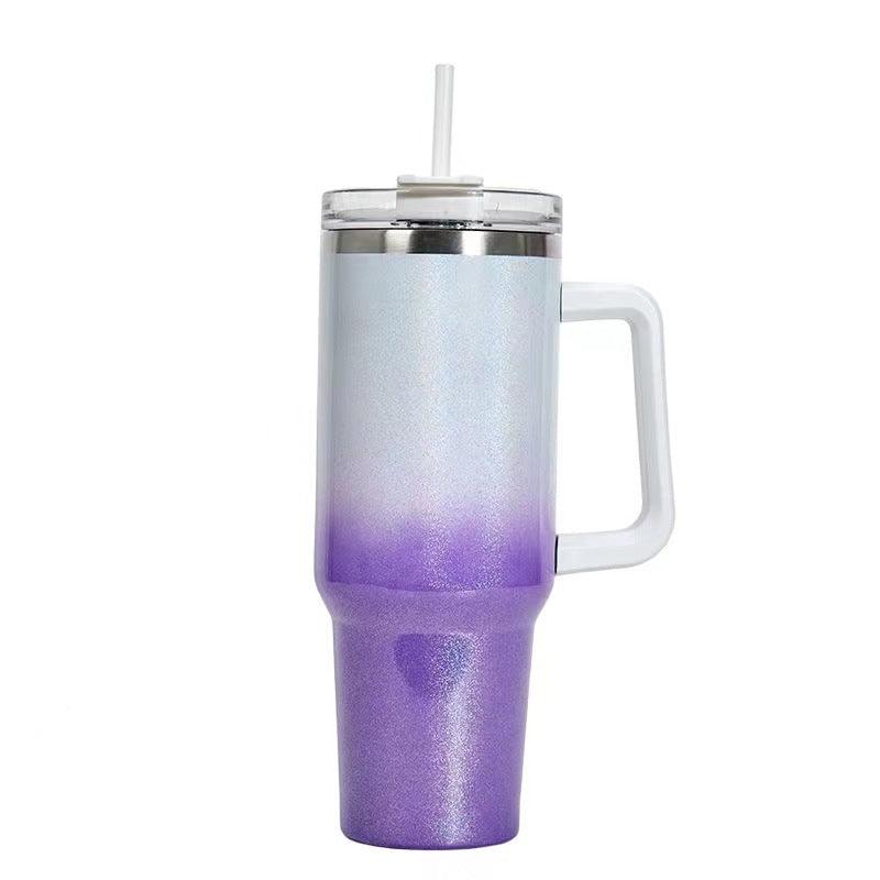 Straw Coffee/Smoothie/Water Insulation Cup With Handle Portable Stainless Steel - New Life Nest