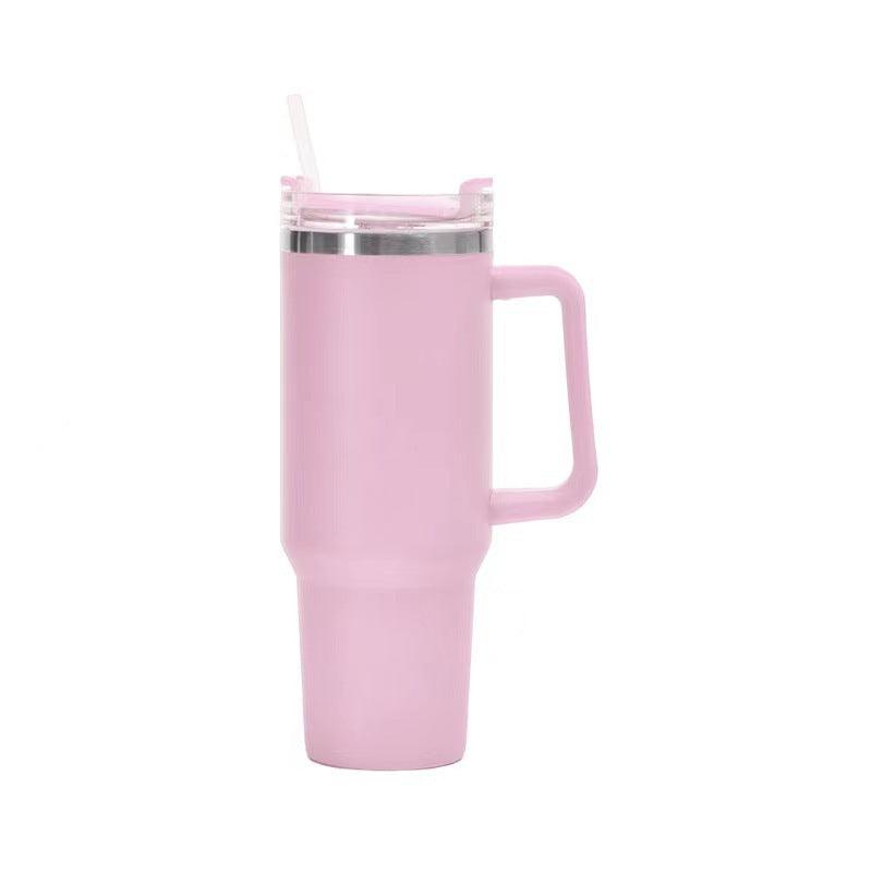 Straw Coffee/Smoothie/Water Insulation Cup With Handle Portable Stainless Steel - New Life Nest