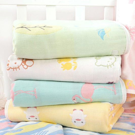 Printing Gauze Baby  Cotton Blanket Quilt