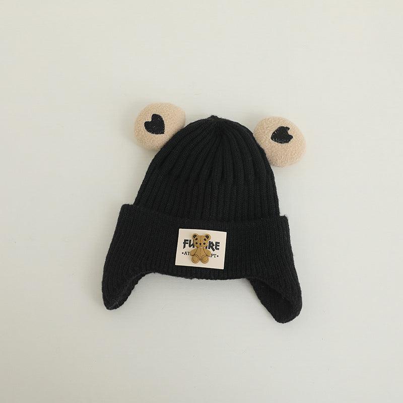 Children's Knitted Warm Bear Woolen Cap