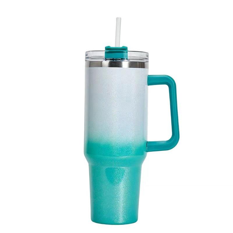 Straw Coffee/Smoothie/Water Insulation Cup With Handle Portable Stainless Steel - New Life Nest