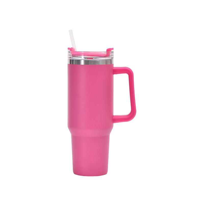 Straw Coffee/Smoothie/Water Insulation Cup With Handle Portable Stainless Steel - New Life Nest