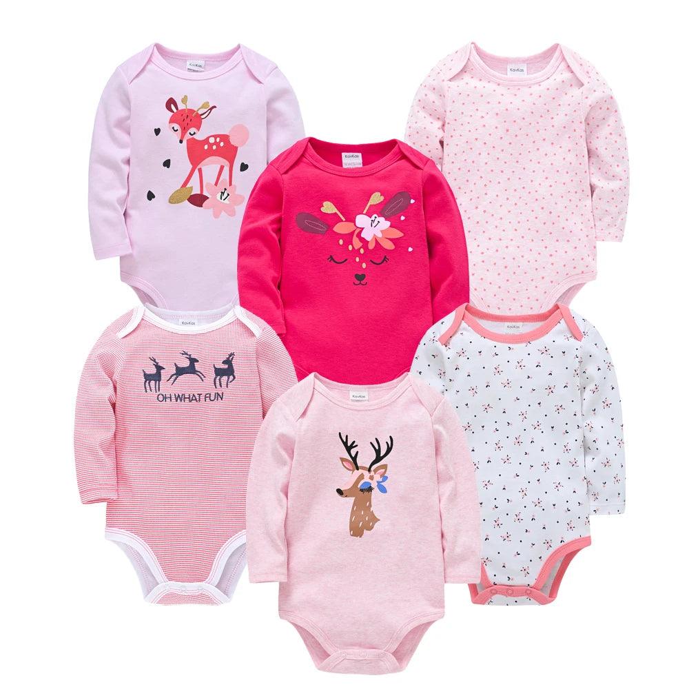 Fashion Baby Clothes Set 3 6 pcs/set Cotton Soft Long Sleeve Autumn Bodysuit