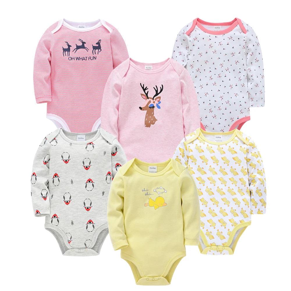 Fashion Baby Clothes Set 3 6 pcs/set Cotton Soft Long Sleeve Autumn Bodysuit