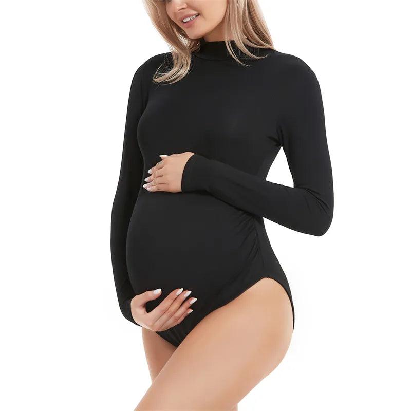 Maternity Bodysuit Pregnant Photo Shoot Long Sleeve Shirt Photography Clothes For Pregnancy Woman Basic Tops