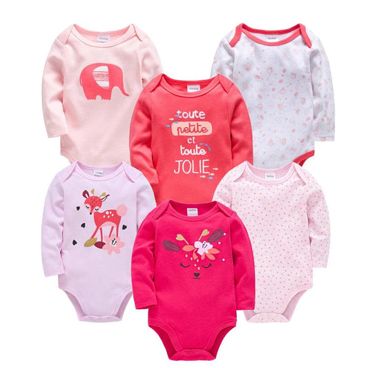 Fashion Baby Clothes Set 3 6 pcs/set Cotton Soft Long Sleeve Autumn Bodysuit