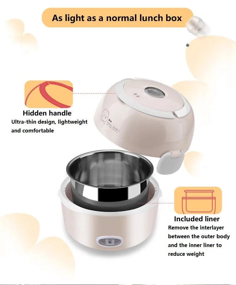 Compact Electric Rice Cooker and Food Steamer Combo