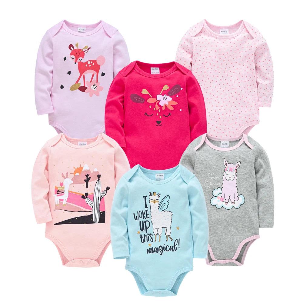 Fashion Baby Clothes Set 3 6 pcs/set Cotton Soft Long Sleeve Autumn Bodysuit