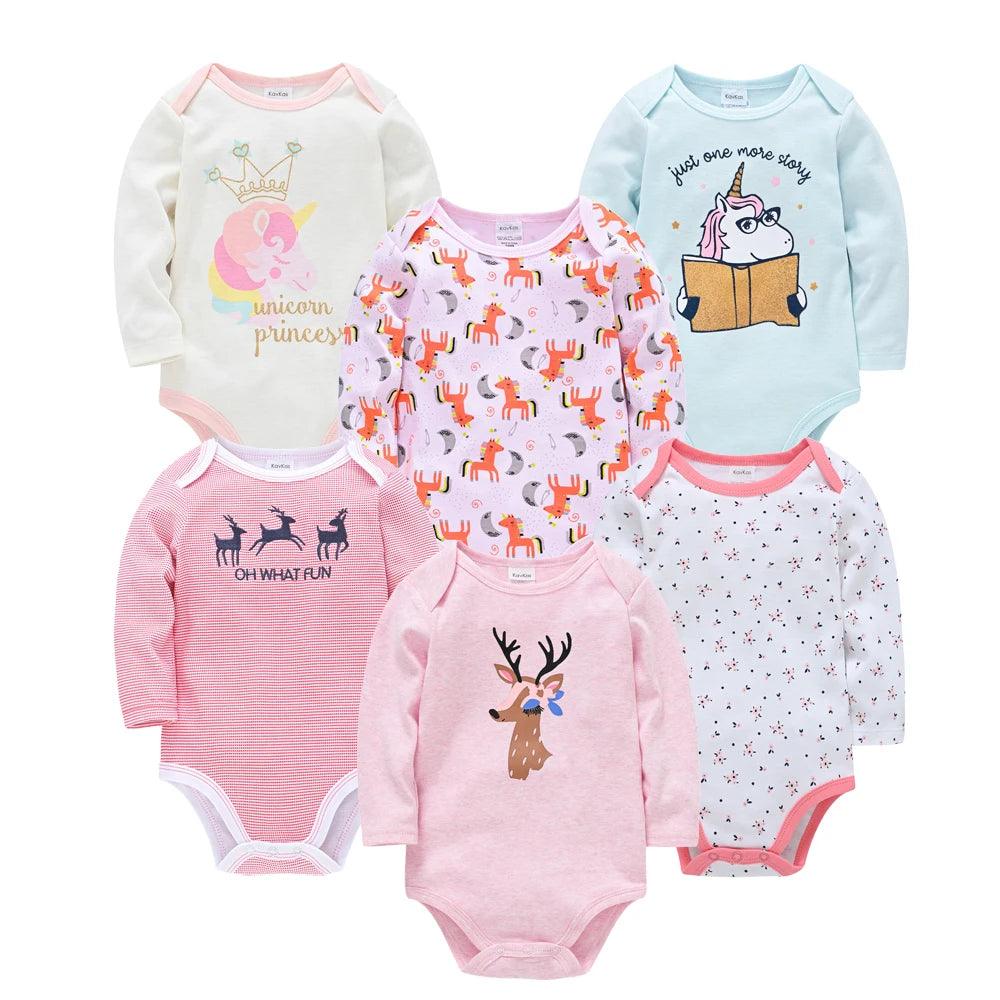 Fashion Baby Clothes Set 3 6 pcs/set Cotton Soft Long Sleeve Autumn Bodysuit