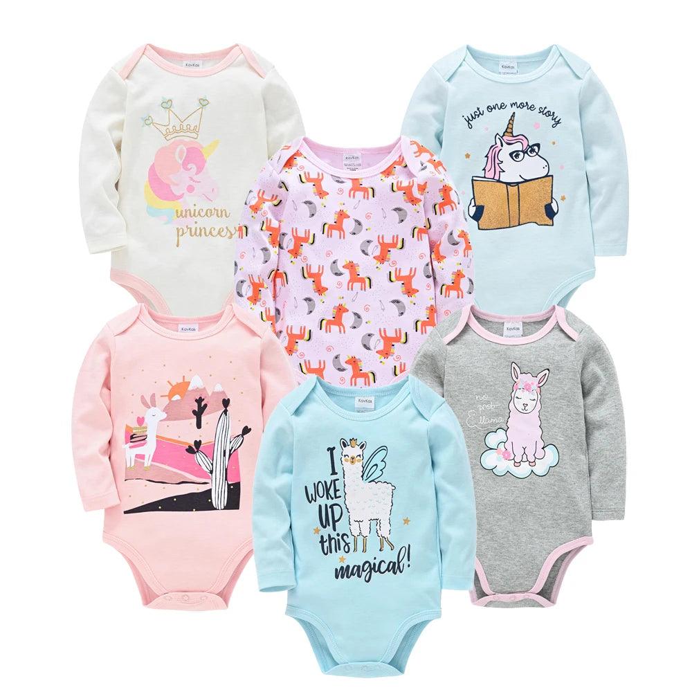 Fashion Baby Clothes Set 3 6 pcs/set Cotton Soft Long Sleeve Autumn Bodysuit