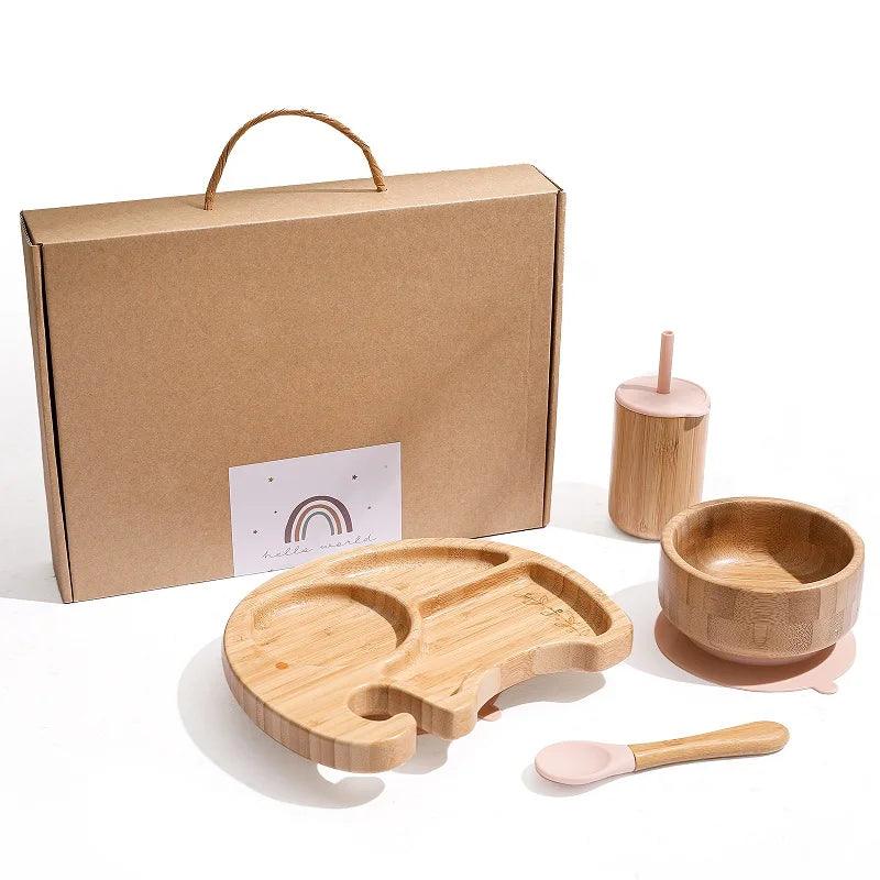 1 Set Bamboo Wooden Dinnerware - New Life Nest