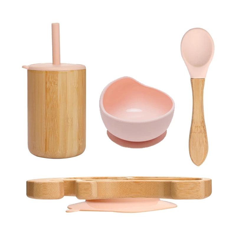 1 Set Bamboo Wooden Dinnerware - New Life Nest