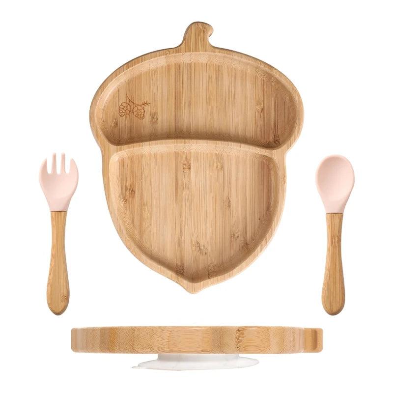 1 Set Bamboo Wooden Dinnerware - New Life Nest