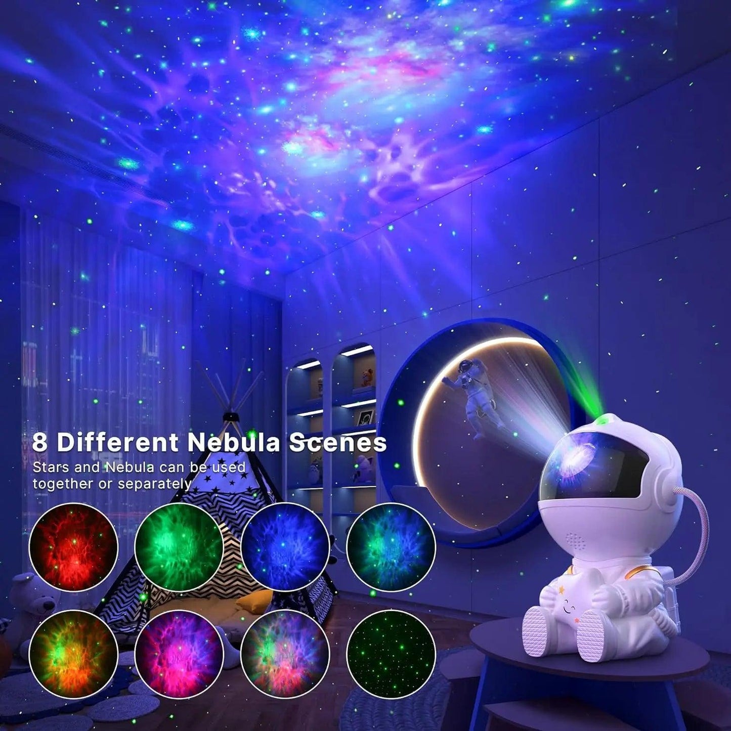 Star Projector Galaxy Night Light Astronaut