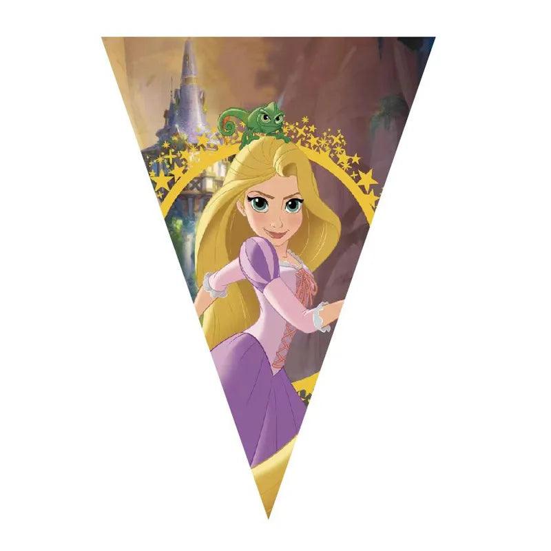 Disney Tangled Rapunzel Theme Party Supplies Tableware Paper Cup Plate Napkin Flag Baby Shower Balloons Birthday Party Decor