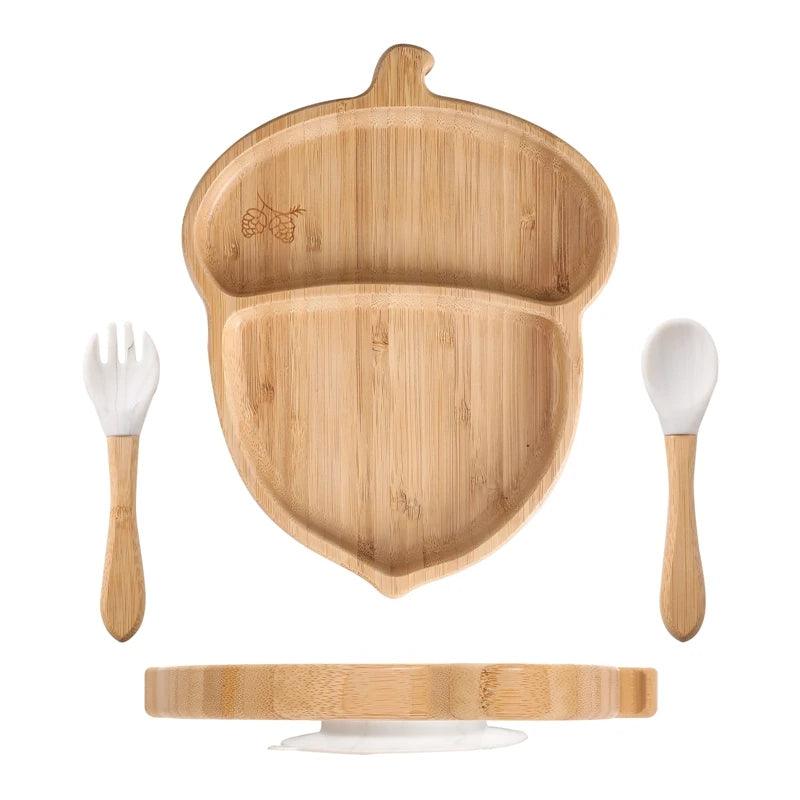 1 Set Bamboo Wooden Dinnerware - New Life Nest