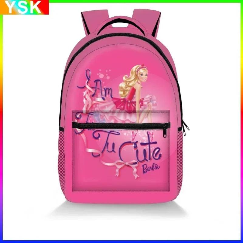 Barbie School  Backpack Large Capacity