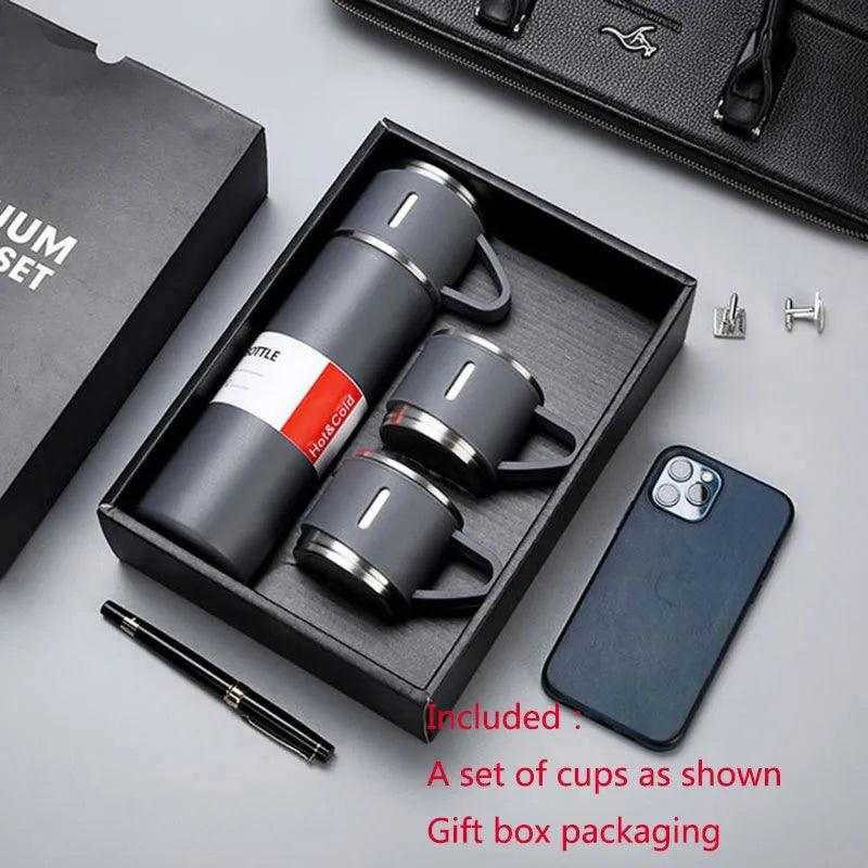 Stainless Steel Thermos Cup Set or Single Cup Portable Sport Travel Gift Box Coffee/ Water Bottles