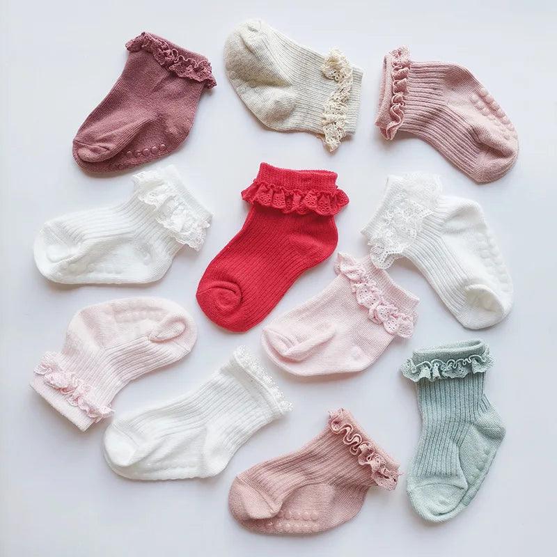 3 Pairs Infant Newborn Socks Cotton