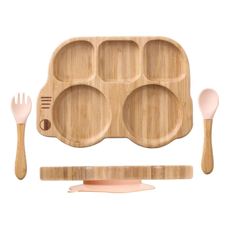 1 Set Bamboo Wooden Dinnerware - New Life Nest