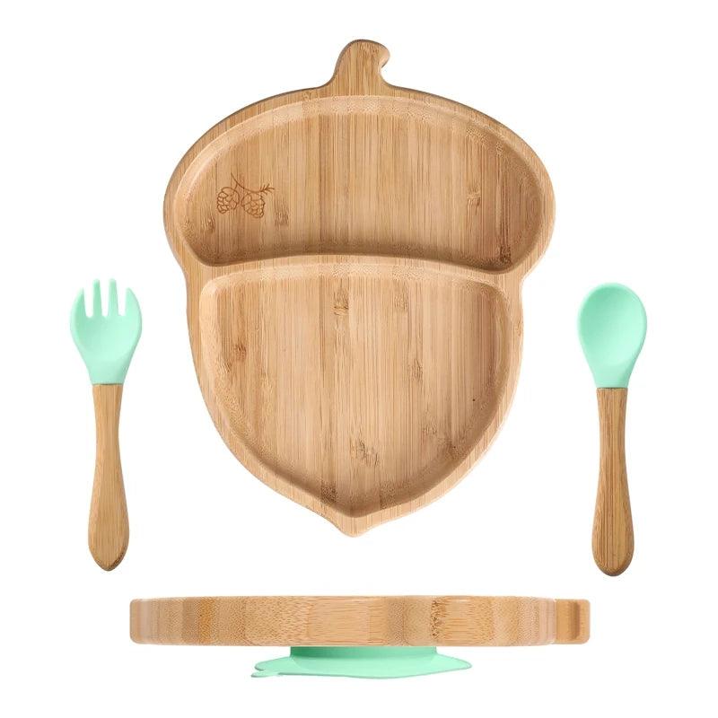 1 Set Bamboo Wooden Dinnerware - New Life Nest