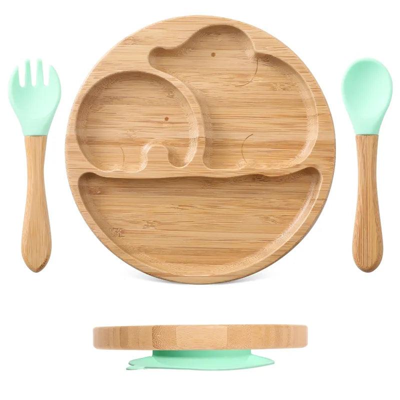 1 Set Bamboo Wooden Dinnerware - New Life Nest