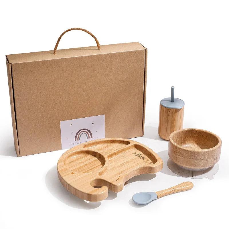 1 Set Bamboo Wooden Dinnerware - New Life Nest