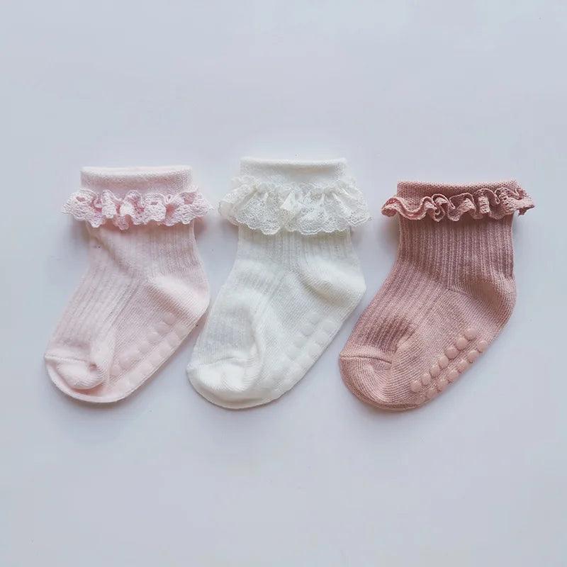 3 Pairs Infant Newborn Socks Cotton