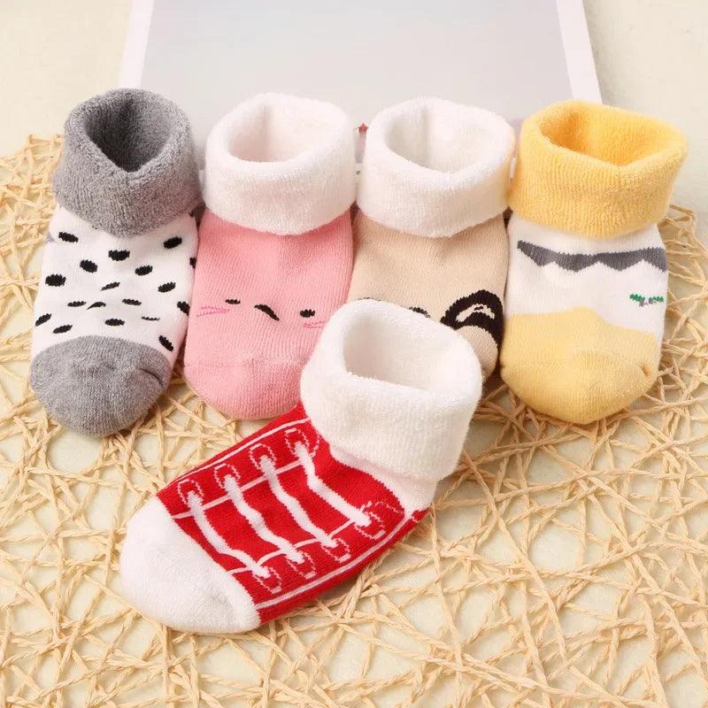 5Pair/lot   newborn autumn and winter warm foot sock