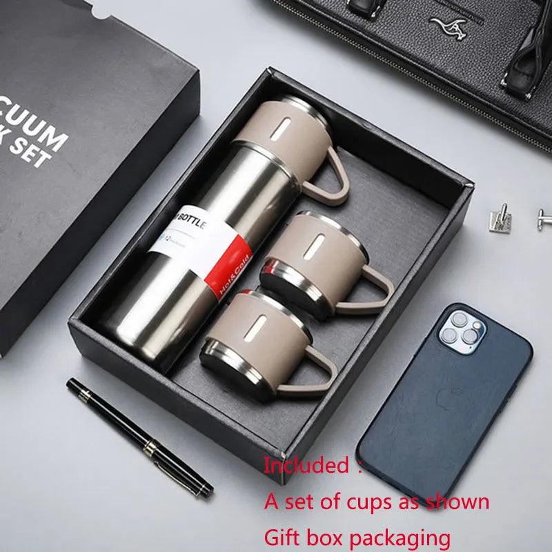 Stainless Steel Thermos Cup Set or Single Cup Portable Sport Travel Gift Box Coffee/ Water Bottles