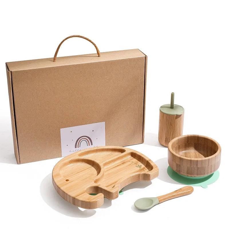 1 Set Bamboo Wooden Dinnerware - New Life Nest