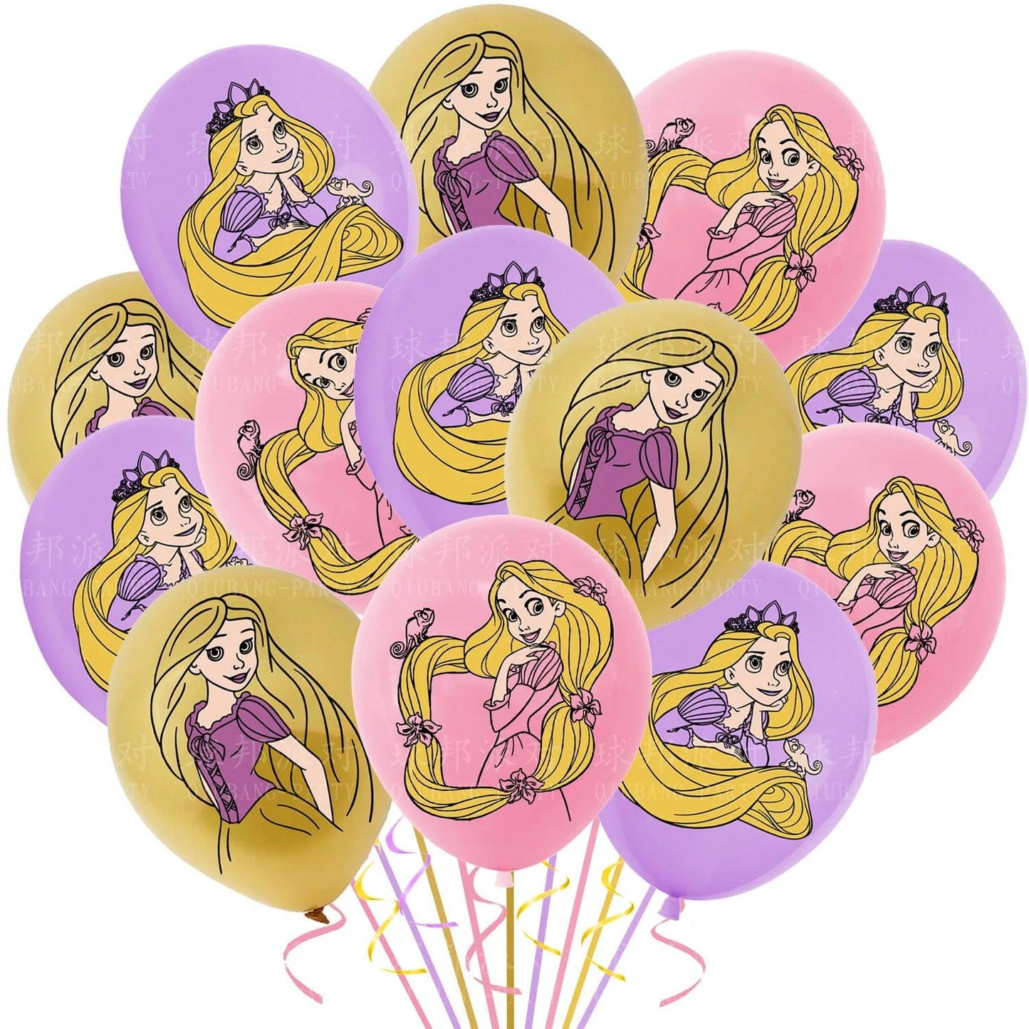 Disney Tangled Rapunzel Theme Party Supplies Tableware Paper Cup Plate Napkin Flag Baby Shower Balloons Birthday Party Decor