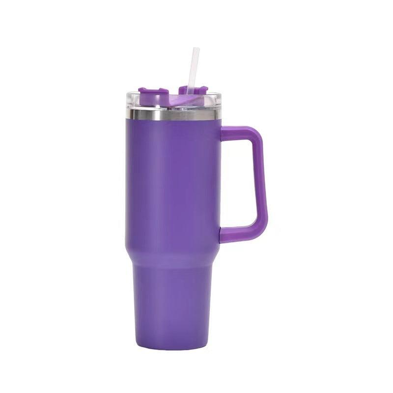 Straw Coffee/Smoothie/Water Insulation Cup With Handle Portable Stainless Steel - New Life Nest