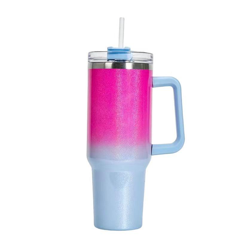 Straw Coffee/Smoothie/Water Insulation Cup With Handle Portable Stainless Steel - New Life Nest