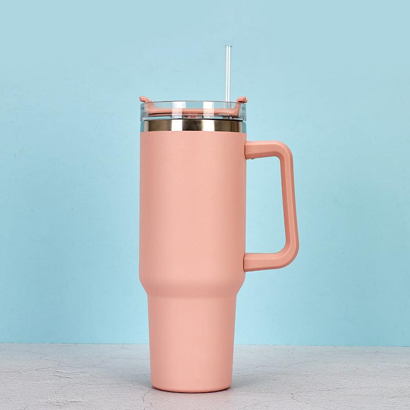 Straw Coffee/Smoothie/Water Insulation Cup With Handle Portable Stainless Steel - New Life Nest