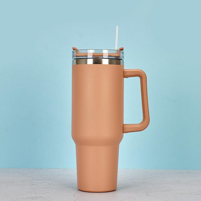 Straw Coffee/Smoothie/Water Insulation Cup With Handle Portable Stainless Steel - New Life Nest