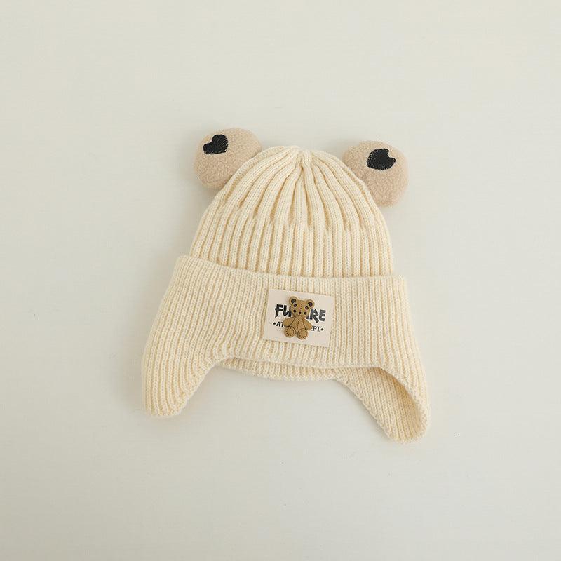 Children's Knitted Warm Bear Woolen Cap