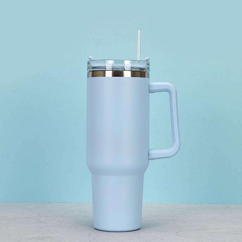 Straw Coffee/Smoothie/Water Insulation Cup With Handle Portable Stainless Steel - New Life Nest